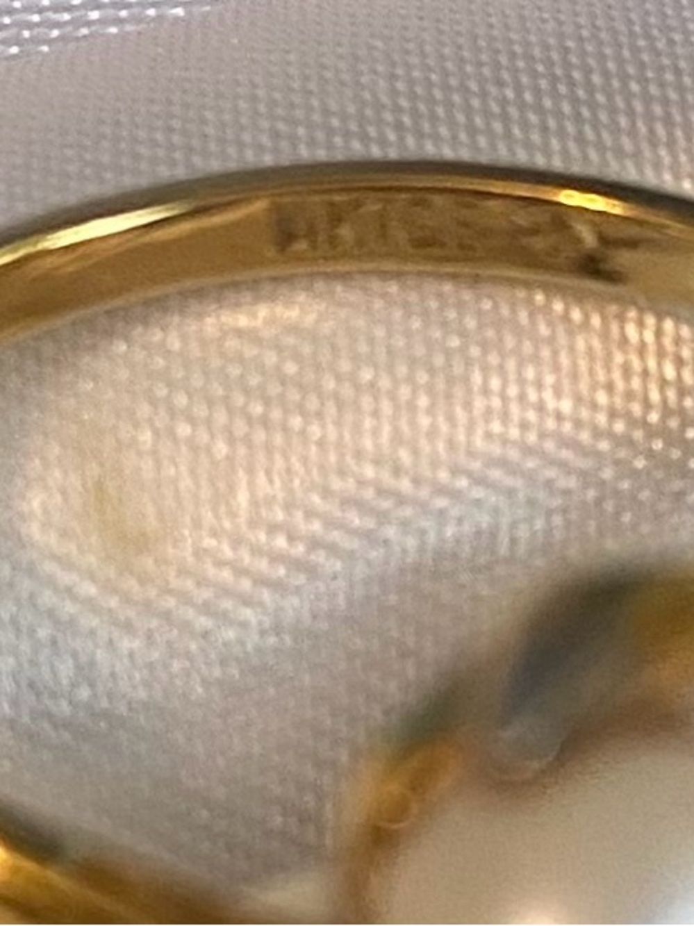 π14K G.E. Gold Bypass Pearl Twist Ring - Picture 2 of 3
